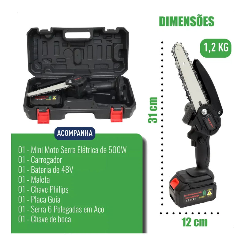 Motosserra Elétrica a Bateria