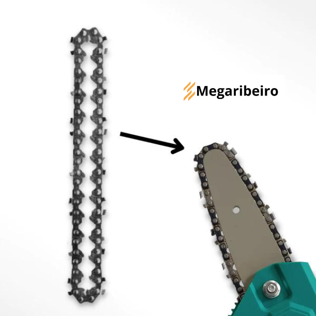 Corrente para Reposição Motosserra elétrica Megaribeiro